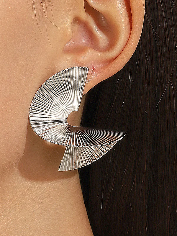 Asymmetric Geometric Earrings Accessories - Image 2