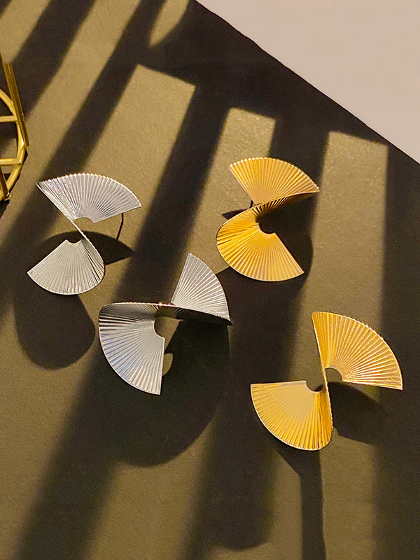 Asymmetric Geometric Earrings Accessories - Image 4