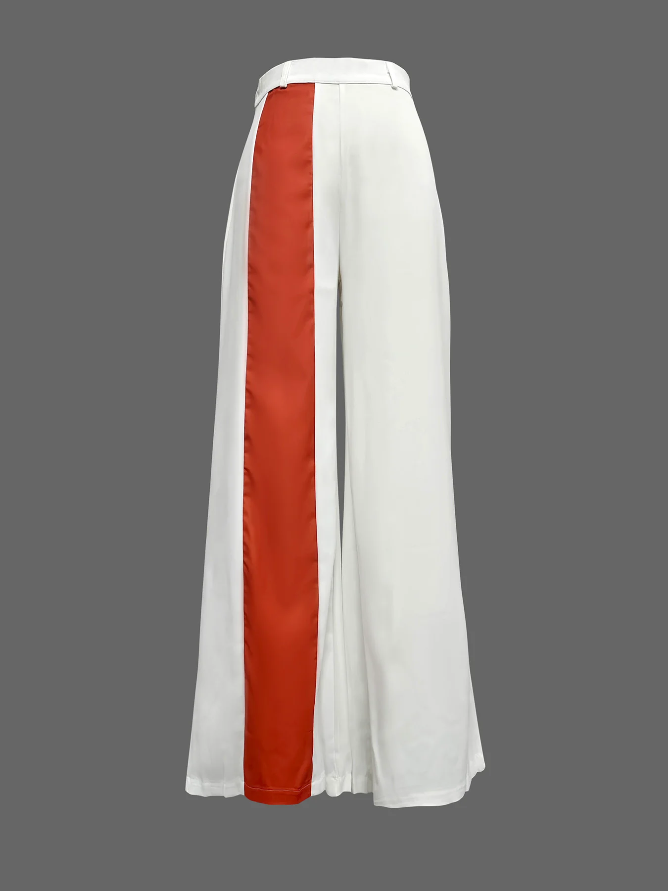 Batwing Sleeves Half Sleeves Solid Color Top + Contrast Color Wide Leg Pants Two Pieces Set - Image 10