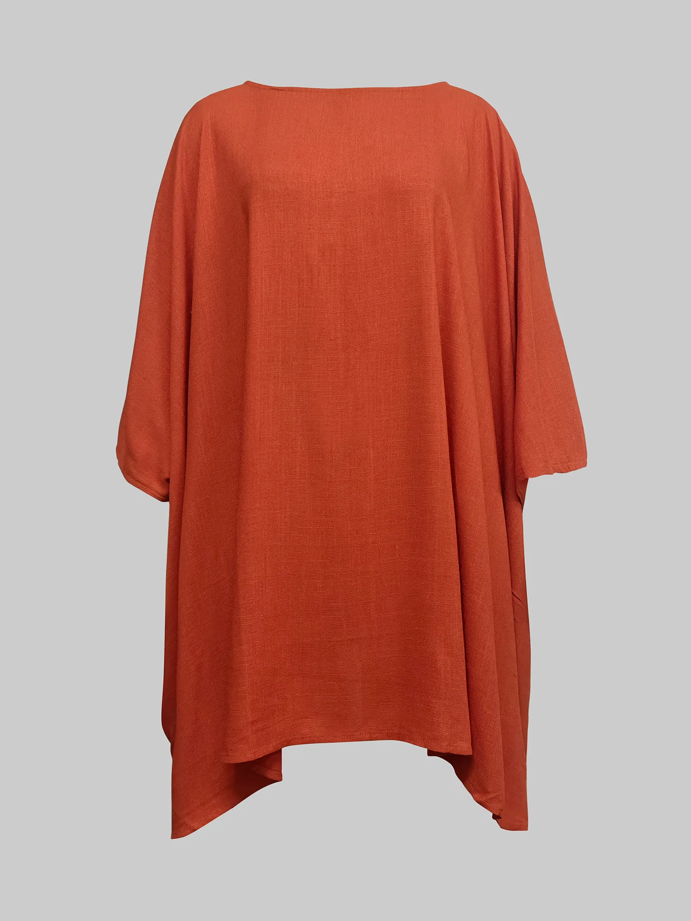 Batwing Sleeves Half Sleeves Solid Color Top + Contrast Color Wide Leg Pants Two Pieces Set - Image 8