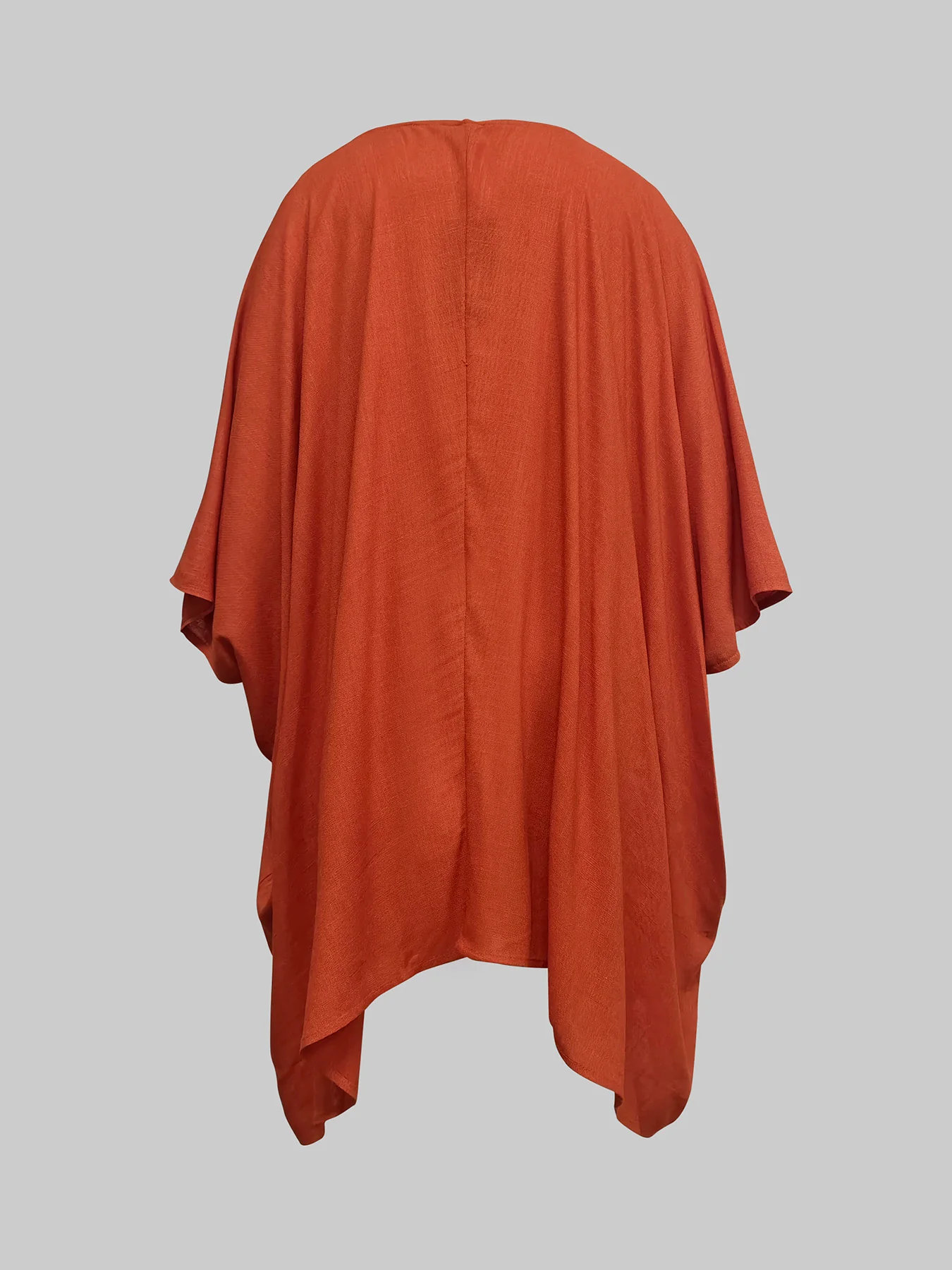 Batwing Sleeves Half Sleeves Solid Color Top + Contrast Color Wide Leg Pants Two Pieces Set - Image 9