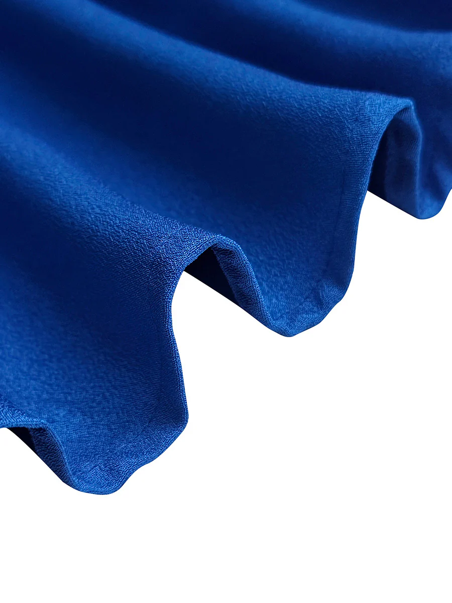 Batwing Sleeves High-Low Pleated Solid Color Split-Joint Round-Neck Midi Dresses - Image 9