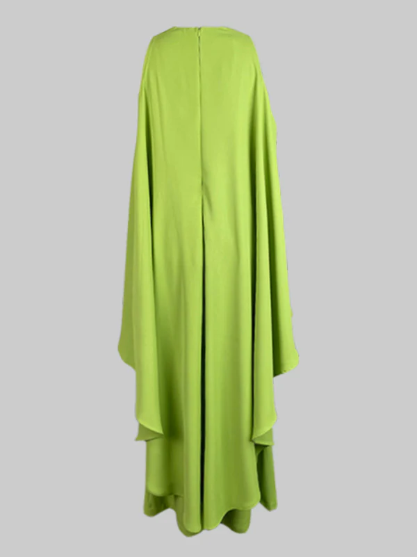 Batwing Sleeves Loose Hollow Solid Color Split-Joint Cold Shoulder Jumpsuits - Image 5