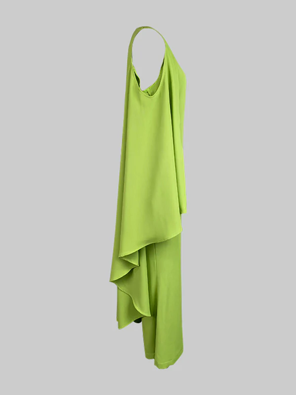 Batwing Sleeves Loose Hollow Solid Color Split-Joint Cold Shoulder Jumpsuits - Image 6