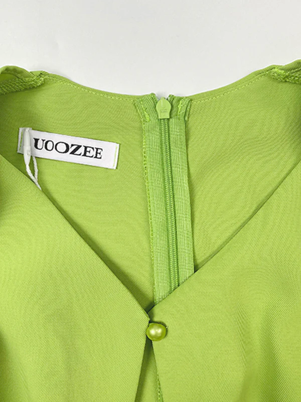 Batwing Sleeves Loose Hollow Solid Color Split-Joint Cold Shoulder Jumpsuits - Image 9