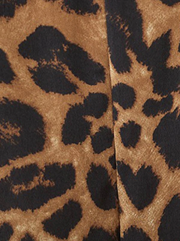 Batwing Sleeves Loose Leopard Round-Neck T-Shirts Tops - Image 8