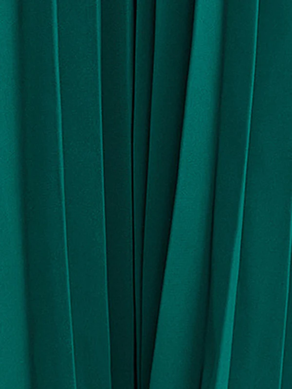 Batwing Sleeves Loose Pleated Solid Color Maxi Dresses - Image 15