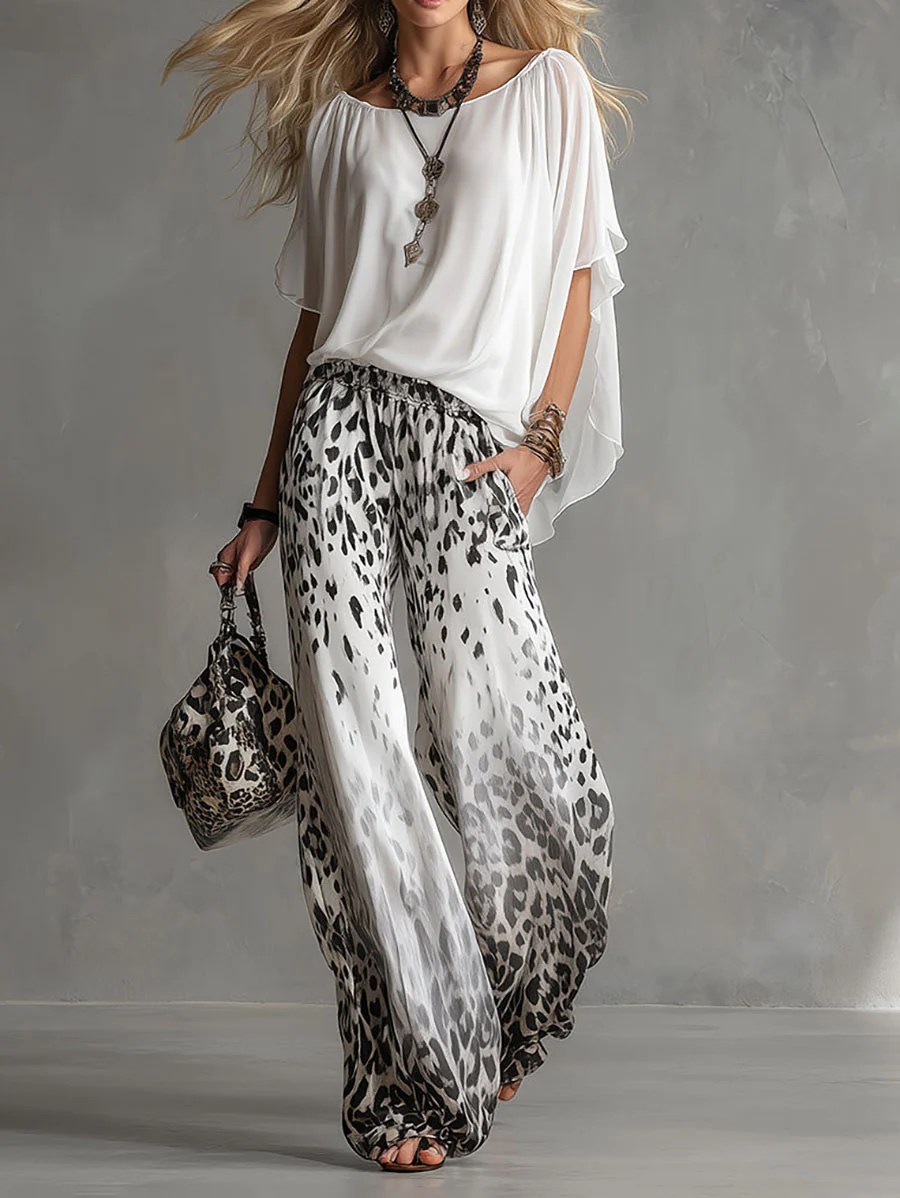 Batwing Sleeves Loose Pleated Solid Color Round-Neck Blouses&Shirts Tops - Image 2