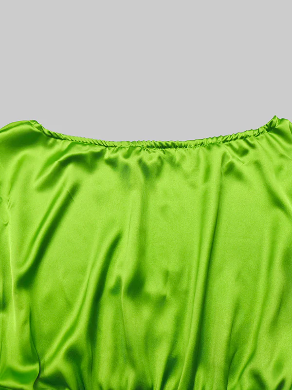 Batwing Sleeves Loose Solid Color Split-Joint Off-The-Shoulder Blouses - Image 7