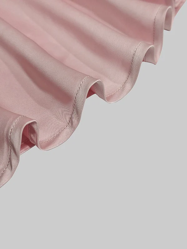 Batwing Sleeves Loose Solid Color Split-Joint Round-Neck Evening Dresses Maxi Dresses - Image 6