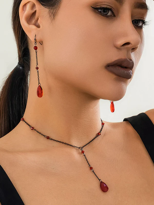 Beaded Chains Drop Earrings Earrings Accessories - Image 3