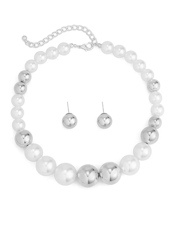 Beaded Contrast Color Dainty Necklace  Accessories + Earrings Accessories - Image 4