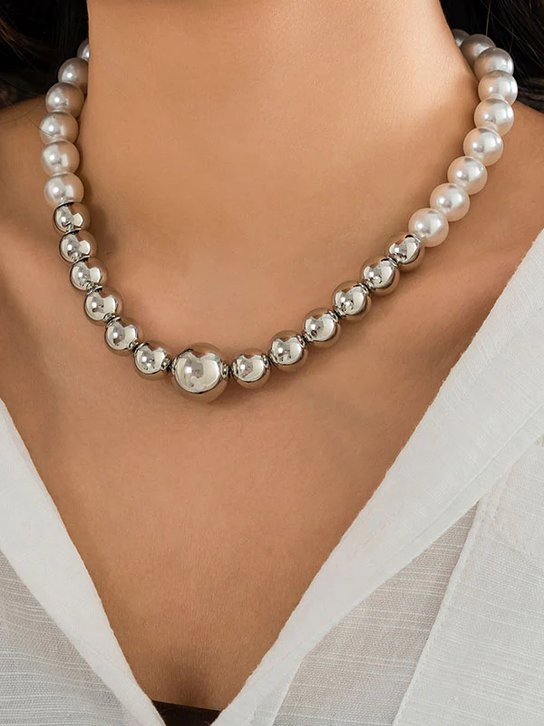 Beaded Contrast Color Dainty Necklace Necklaces Accessories - Image 2