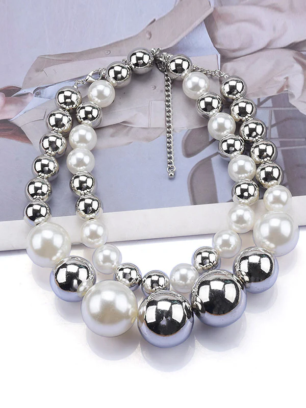 Beaded Contrast Color Dainty Necklace Necklaces Accessories - Image 2