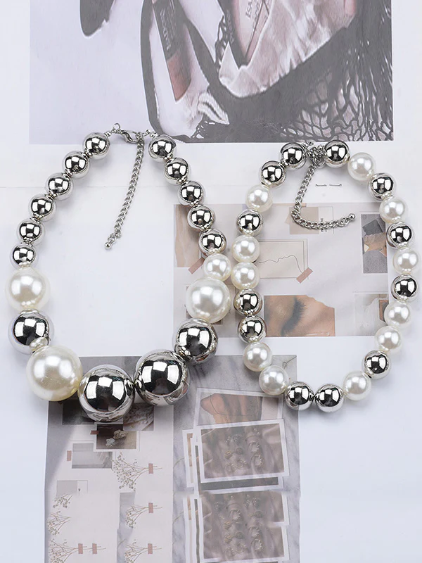 Beaded Contrast Color Dainty Necklace Necklaces Accessories - Image 3