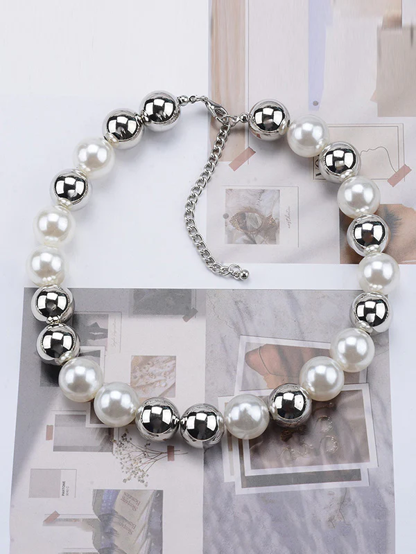 Beaded Contrast Color Dainty Necklace Necklaces Accessories - Image 4