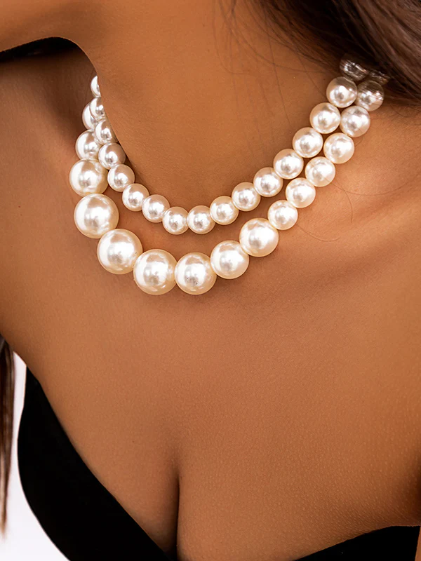 Beaded Dainty Necklace Necklaces Accessories Two Pieces - Image 3