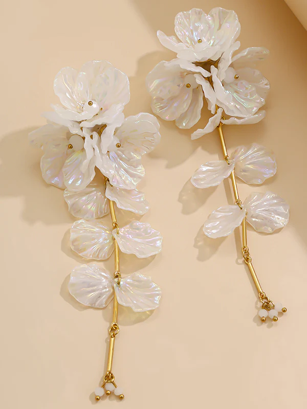 Beaded Flower Shape Earrings Accessories - Image 11