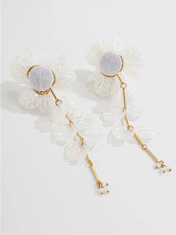 Beaded Flower Shape Earrings Accessories - Image 12