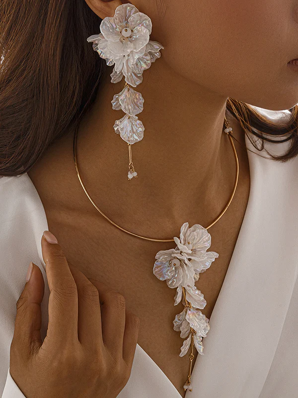 Beaded Flower Shape Earrings Accessories - Image 7