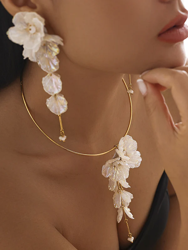 Beaded Flower Shape Earrings Accessories - Image 8