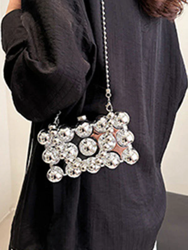 Beaded Geometric Shiny Bags Accessories Crossbody Bags Handbags - Image 3