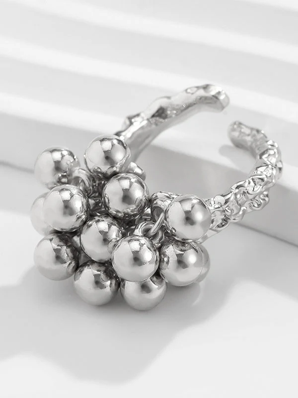 Beaded Geometric Solid Color Rings Accessories - Image 13