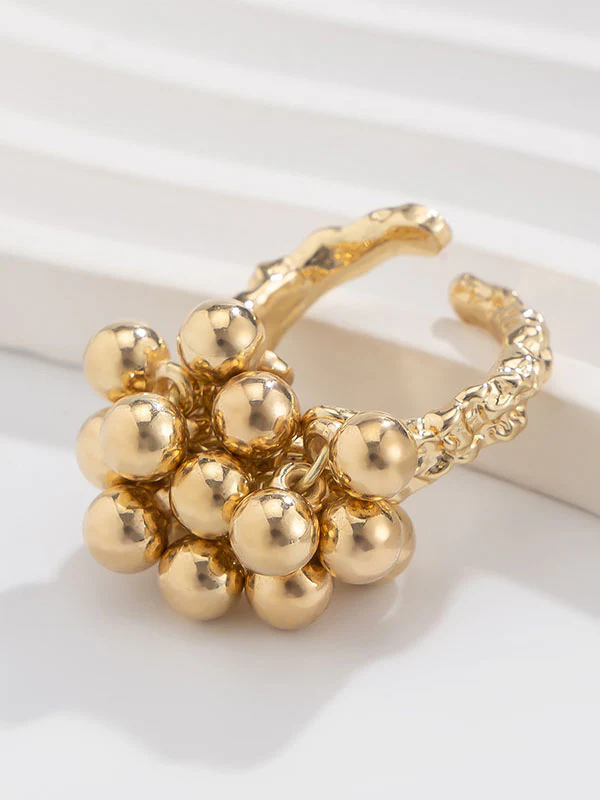 Beaded Geometric Solid Color Rings Accessories - Image 14