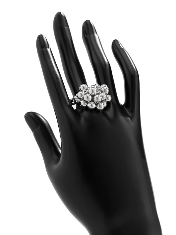 Beaded Geometric Solid Color Rings Accessories - Image 9