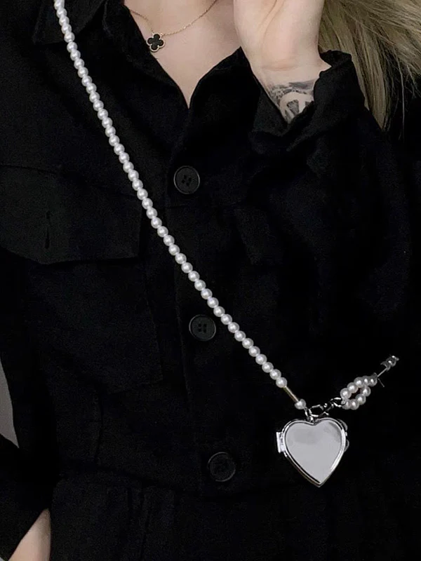 Beaded Heart Shape Shiny Waist Chain Accessories - Image 4