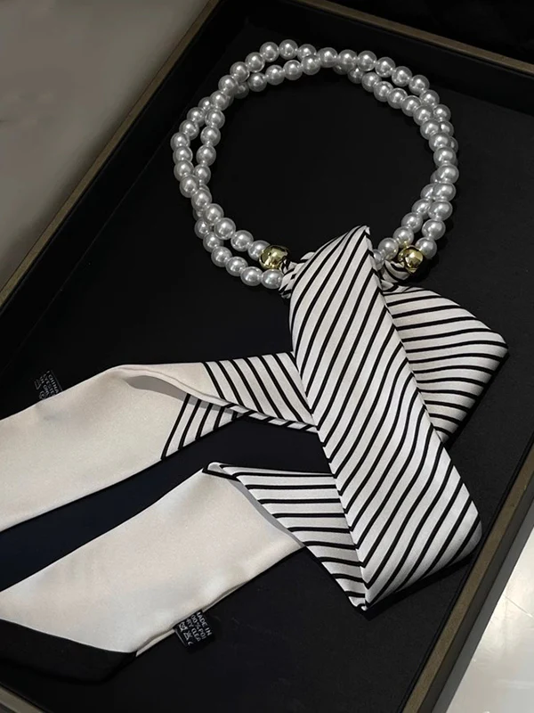 Beaded Printed Striped Dainty Necklace Necklaces Accessories - Image 2