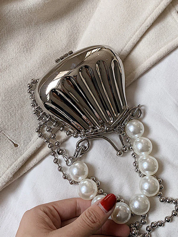Beaded Shiny Shell-Shaped Bags Accessories Crossbody Bags - Image 14