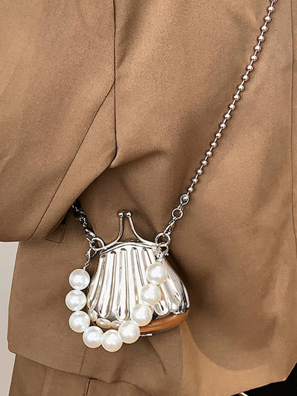 Beaded Shiny Shell-Shaped Bags Accessories Crossbody Bags - Image 2