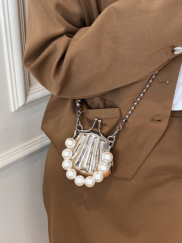 Beaded Shiny Shell-Shaped Bags Accessories Crossbody Bags - Image 3
