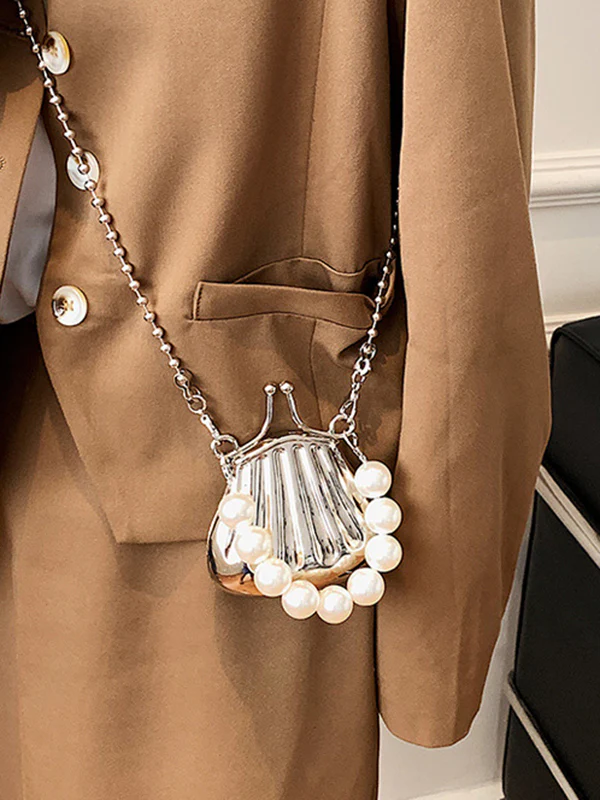 Beaded Shiny Shell-Shaped Bags Accessories Crossbody Bags - Image 4