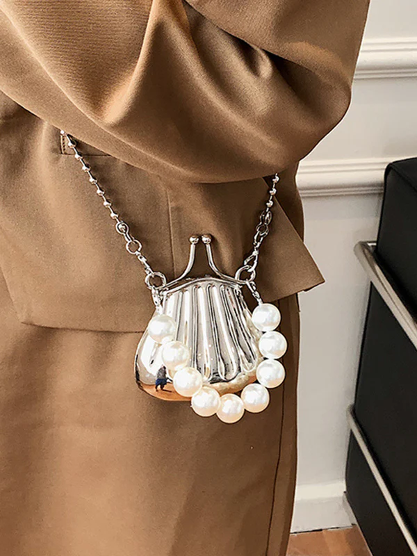 Beaded Shiny Shell-Shaped Bags Accessories Crossbody Bags - Image 5