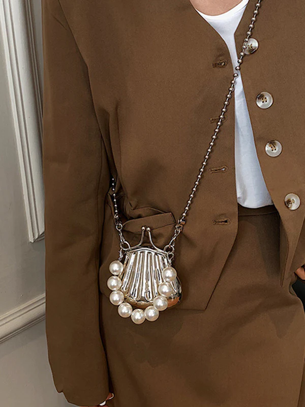 Beaded Shiny Shell-Shaped Bags Accessories Crossbody Bags - Image 6