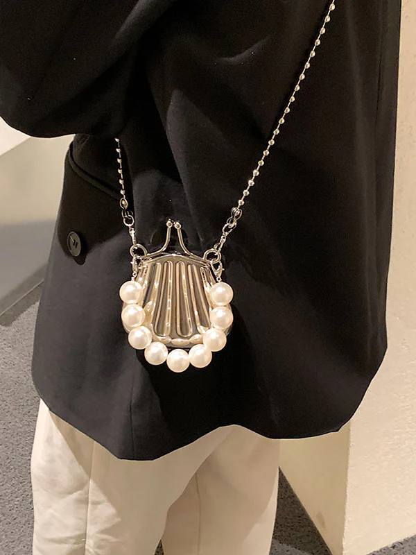 Beaded Shiny Shell-Shaped Bags Accessories Crossbody Bags - Image 7