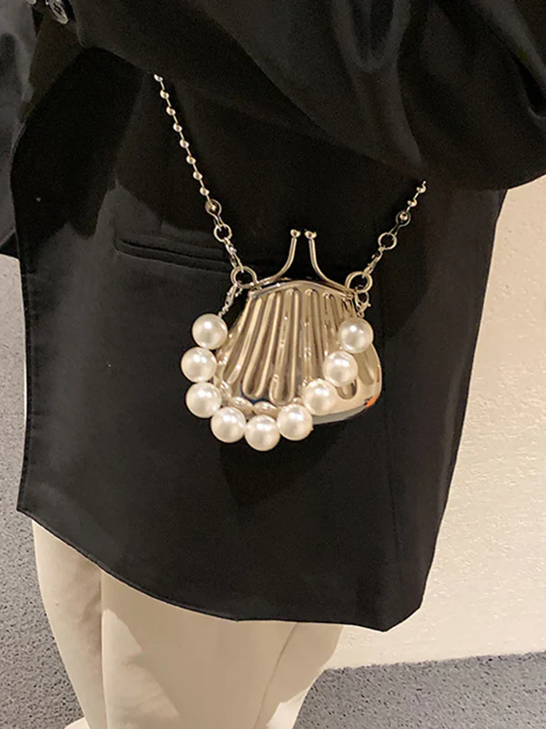 Beaded Shiny Shell-Shaped Bags Accessories Crossbody Bags - Image 8