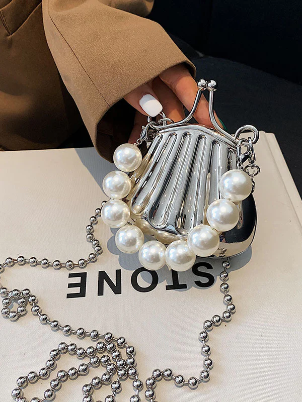 Beaded Shiny Shell-Shaped Bags Accessories Crossbody Bags - Image 9