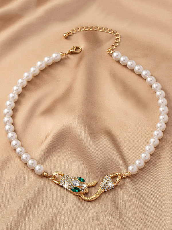 Beaded Snake Shape Dainty Necklace Necklaces Accessories - Image 2