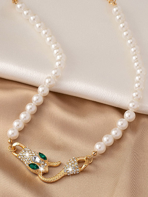 Beaded Snake Shape Dainty Necklace Necklaces Accessories - Image 3