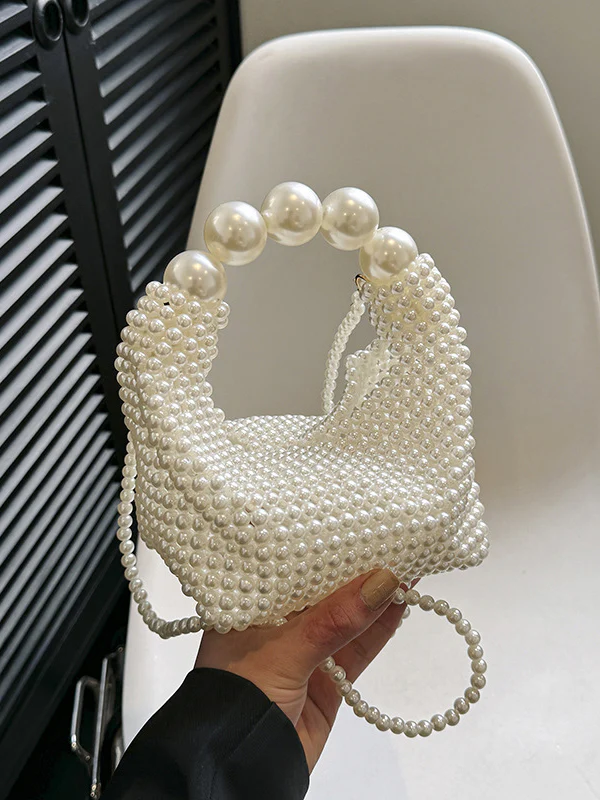 Beaded Solid Color Bags Bags Accessories Handbags Shoulder Bags - Image 2