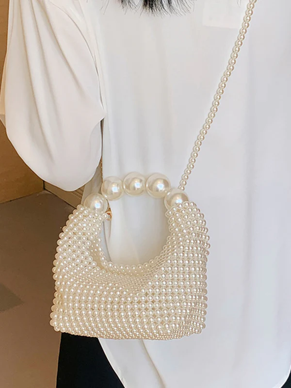 Beaded Solid Color Bags Bags Accessories Handbags Shoulder Bags - Image 7