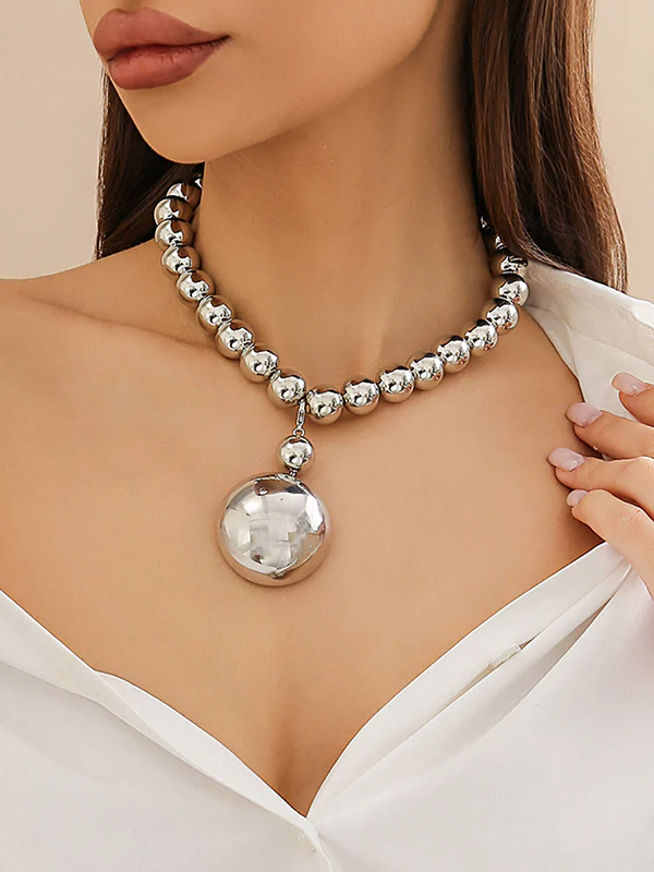 Beaded Solid Color Dainty Necklace Necklaces Accessories - Image 2