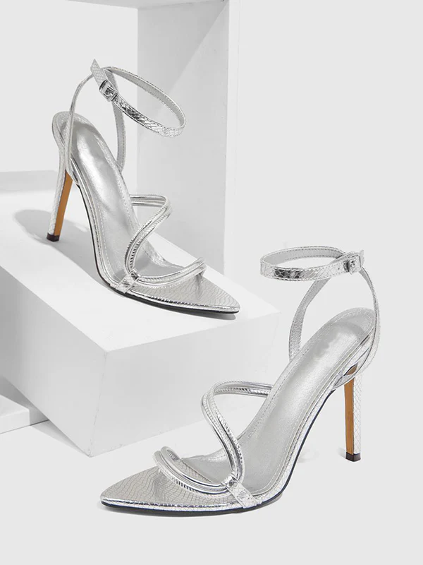 Belt Buckle Hollow Split-Joint Pumps Sandals - Image 13