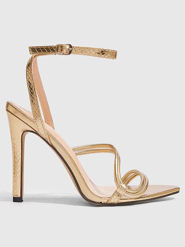 Belt Buckle Hollow Split-Joint Pumps Sandals - Image 16