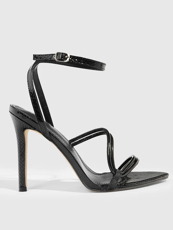 Belt Buckle Hollow Split-Joint Pumps Sandals - Image 19