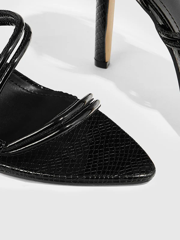 Belt Buckle Hollow Split-Joint Pumps Sandals - Image 20