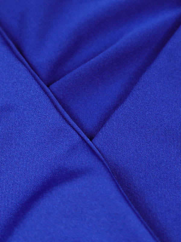 Bodycon Elasticated Waist Pleated Ruffled Solid Color Split-Joint V-Neck Midi Dresses - Image 15